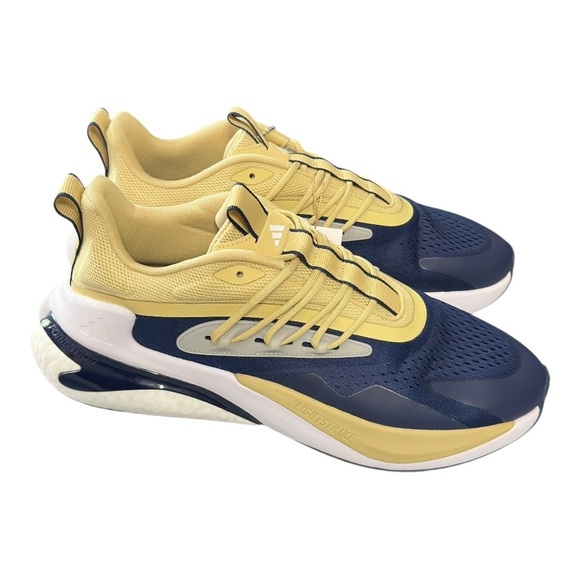 🏈🐝 Georgia Tech Yellow Jackets Adidas Shoes Sz 12.5 AlphaBoost V2 Navy Gold NWT - Picture 5 of 11
